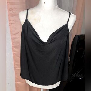 Black cowl neck cami 
Perfect for styling casual or dressing it up more.